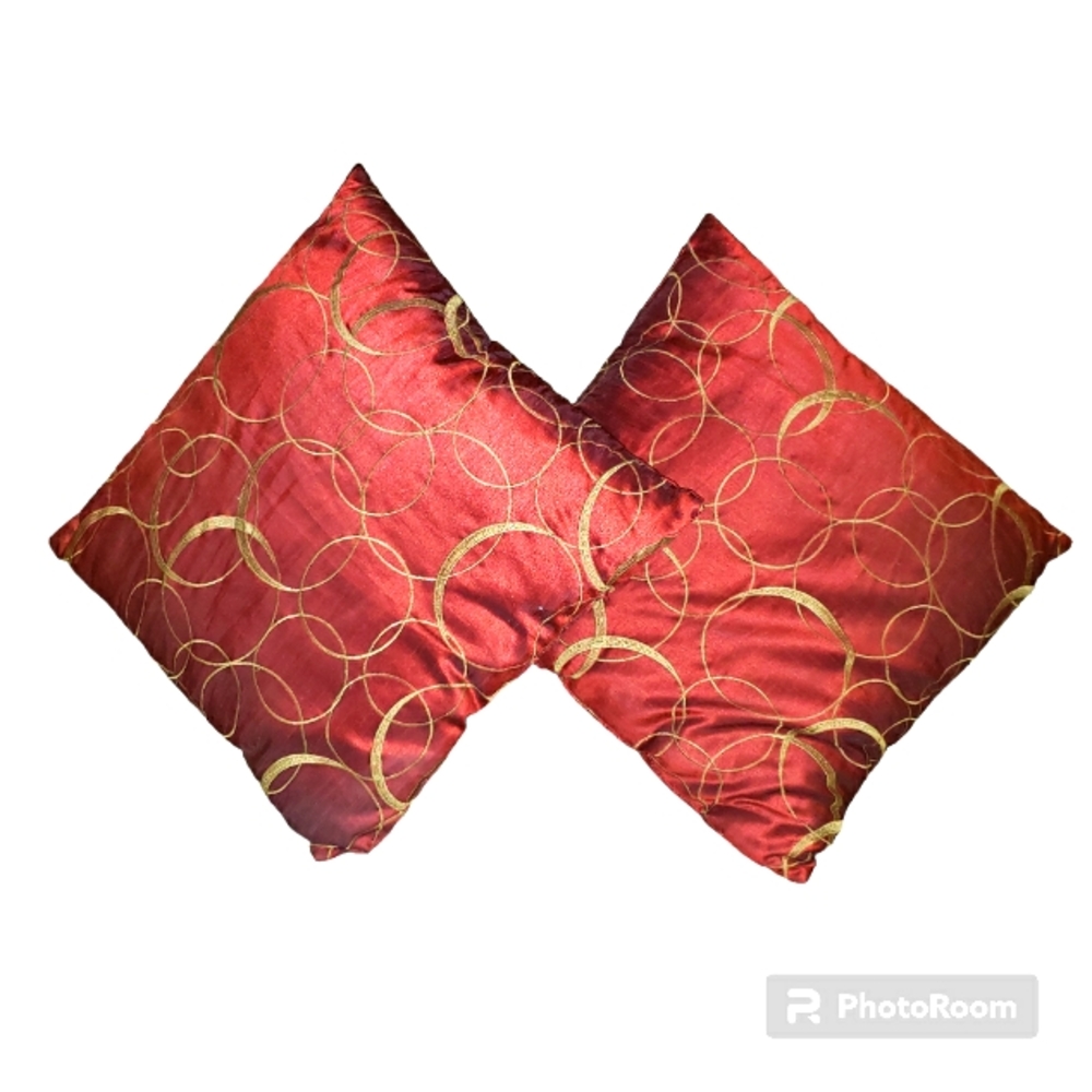 Gorgeous Gold and Maroon Throw Pillows
